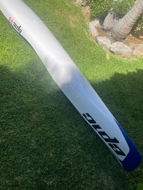 EPIC V8 Blue Tip Surfski – Repaired, Structurally Sound